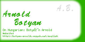 arnold botyan business card